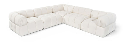 Orin - Velvet 5 Piece Modular Corner Sectional