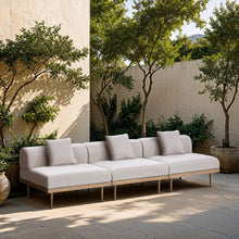 Load image into Gallery viewer, Laguna - 3 Piece Resilient Water Resistant Fabric 106.5" Outdoor Patio Armless Modular Sofa
