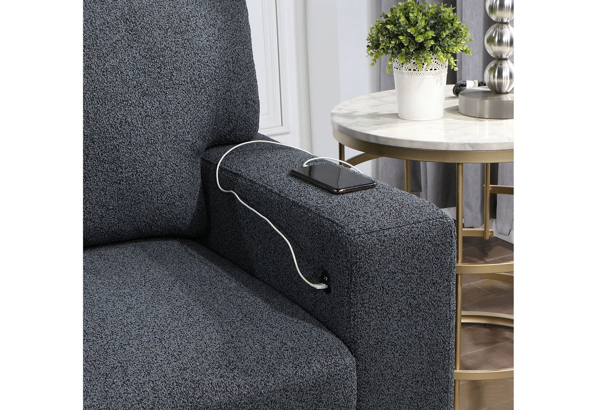 U0202 - Pull Out Sofa Bed - Dark Gray