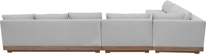 Solace - Olefin Fabric 5 Piece Outdoor Patio Modular Sectional