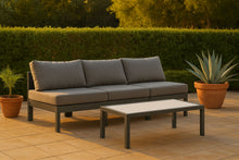 Load image into Gallery viewer, Nizuc - Outdoor Patio 3 Seat Armless Modular Sofa With Gray Frame
