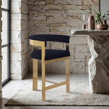 Load image into Gallery viewer, Romeo - Boucle Counter Stool With Gold Base (Set of 2)
