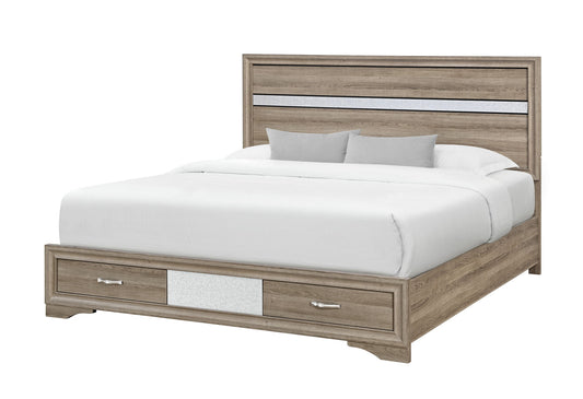 Seville - Queen Bed - Brown / Natural