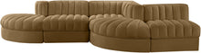 Load image into Gallery viewer, Rummi - Rounded Velvet Performance Fabric Upholstered 5 Piece Modular Sectional
