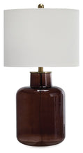 Load image into Gallery viewer, Mette - Glass Table Lamp - Brown / Gold Finish
