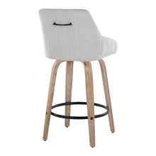Load image into Gallery viewer, Hannah - Transitional Fixed Height Counter Stool With Swivel With Round Footrest (Set of 2)
