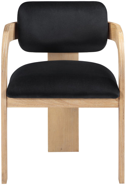 Cedra - Velvet Performance Fabric Upholstered Dining Chair (Set of 2) - Natural Frame