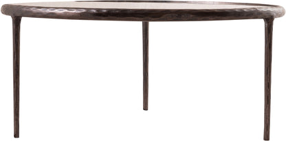 Evren - Glass Top And Aluminum Base Coffee Table