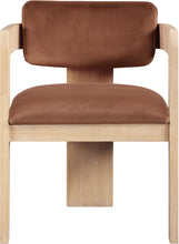 Load image into Gallery viewer, Sacha - Velvet Dining Chair With Natural Base (Set of 2)
