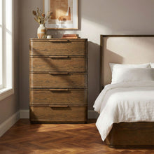 Load image into Gallery viewer, Tiberio - Oak Veneer And Solid Wood Chest
