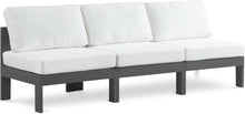 Load image into Gallery viewer, Nizuc - Outdoor Patio 3 Seat Armless Modular Sofa With Gray Frame
