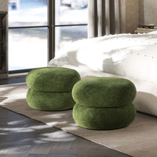 Load image into Gallery viewer, Nest - Low Round Upholstered Ottoman
