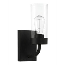 Load image into Gallery viewer, Zephyr - Single Light Sconce - Black / Clear
