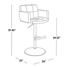 Load image into Gallery viewer, Stout - Contemporary Adjustable Barstool With Swivel
