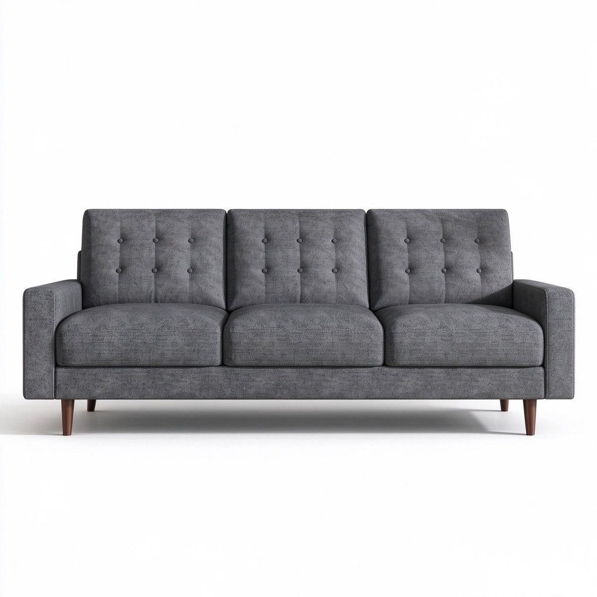 3 Seat Sofa Couch With Tufted Back Upholstered Couch For Living Room