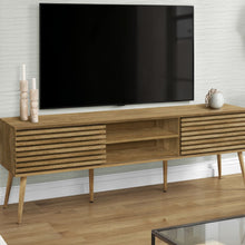 Load image into Gallery viewer, TV Stand, 72 Inch, Media Entertainment Center, Storage Cabinet, Console, Storage Shelves, Contemporary &amp; Modern - Walnut
