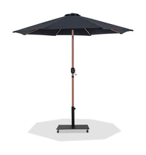 Load image into Gallery viewer, Fiji - Aluminum Patio Umbrella With Square Black And Teak Base
