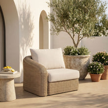 Load image into Gallery viewer, Seacrest - Olefin Water Resistant Fabric And Wicker Outdoor Patio Left Arm Chair
