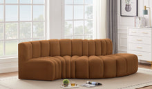 Load image into Gallery viewer, Arc - Velvet 4 Piece L-Shaped Modular Sofa - Saddle
