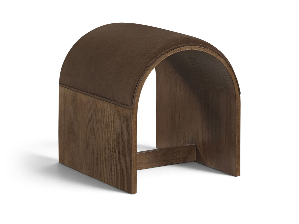 Sable - Velvet Performance Fabric Upholstered Bench