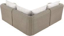 Load image into Gallery viewer, Seacrest - Olefin Water Resistant Fabric And Wicker 3 Piece Outdoor Patio Modular Sectional
