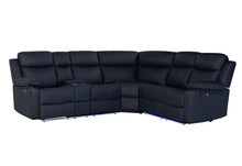Load image into Gallery viewer, U6026 - Left Facing Reclining Loveseat With 1 Recliner, LED And Speaker - Black
