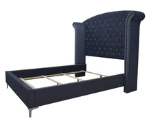 Load image into Gallery viewer, Crown Mark Furniture Lucinda Queen Upholstered Panel Bed in Gray B9260-Q
