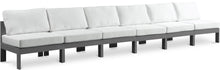 Load image into Gallery viewer, Nizuc - Outdoor Patio 6 Seat Armless Modular Sofa With Gray Frame
