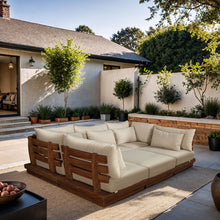Load image into Gallery viewer, Mirella - 6 Piece Water Resistant Fabric Upholstered Outdoor Patio Modular Sectional
