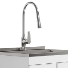 Load image into Gallery viewer, Lawrence - Laundry Cabinet With Faucet And Stainless Steel Sink

