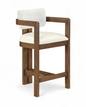 Load image into Gallery viewer, Ravina - Upholstered Counter Stool With Stained Brown Base
