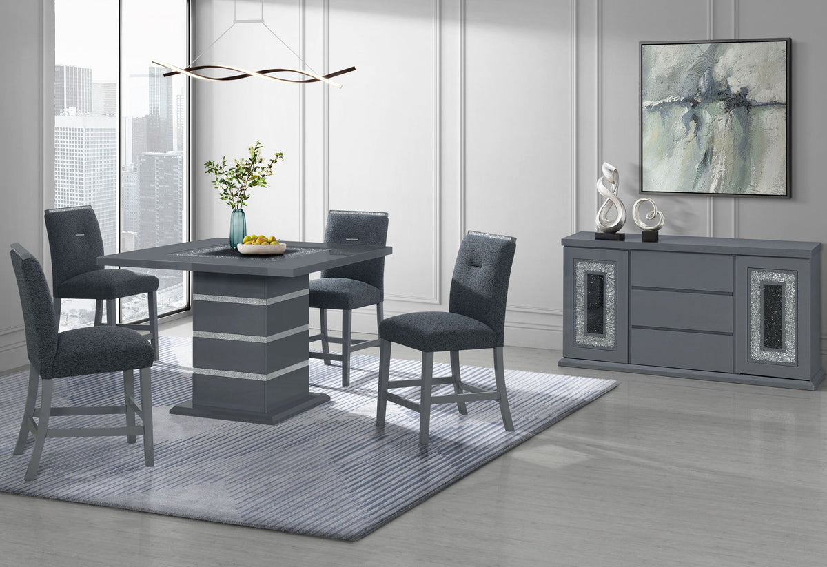 Monaco - Bar Table Column - Dark Gray