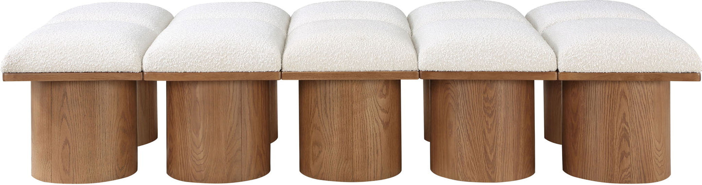 Pavilion - 10 Piece Modular Bench With Brown Base