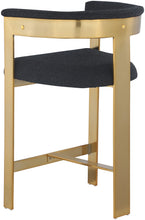 Load image into Gallery viewer, Romeo - Boucle Counter Stool With Gold Base (Set of 2)
