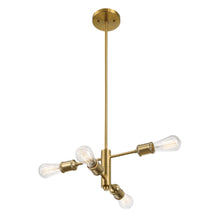 Load image into Gallery viewer, Trellis - 4 Lights Modern Gold Chandelier Vintage Pendant Fixture For Living Room - Clear / Gold
