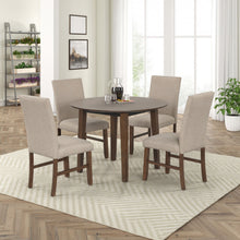 Load image into Gallery viewer, Hargrove - 5 Piece Set (42" Round Dining Table &amp; 4 Chairs) - Brown / Beige
