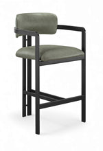 Load image into Gallery viewer, Aurum - Vegan Leather Upholstered Counter Stool With Graphite Black Base
