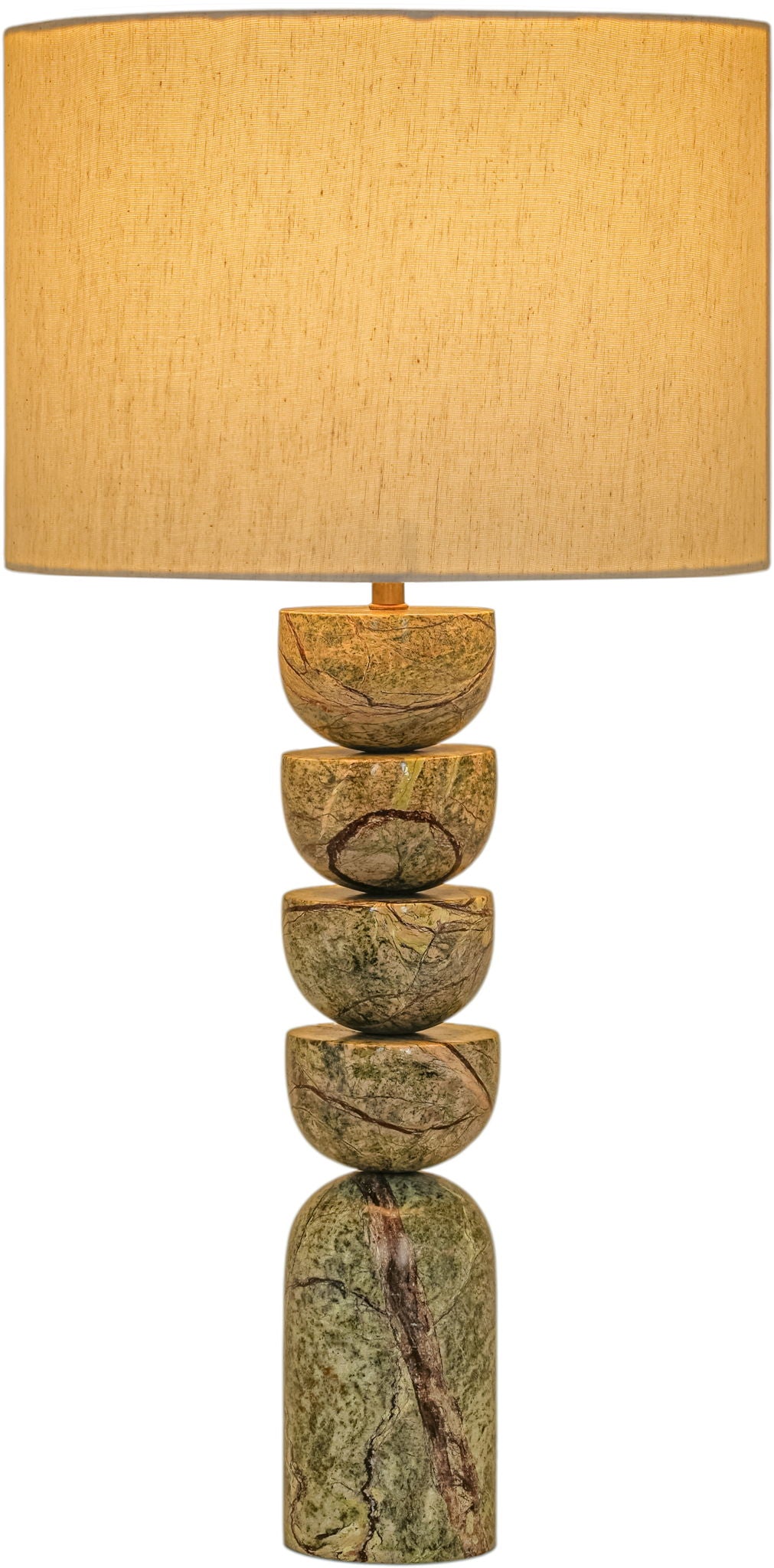 Opus - Linen Textured Fabric And Brass Table Lamp