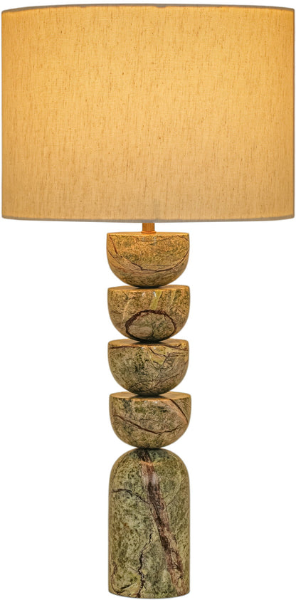 Opus - Linen Textured Fabric And Brass Table Lamp