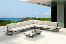 Load image into Gallery viewer, Maldives - 6 Piece Water Resistant Outdoor Patio Modular Sectional With Gray Base
