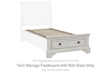 Load image into Gallery viewer, Robbinsdale - Twin Storage Ftbd w/Roll Slats - Antique White
