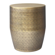 Load image into Gallery viewer, Johnsen - Cross Hatch Pattern Accent Table - Antique Gold
