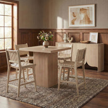 Load image into Gallery viewer, Entwine - Vegan Leather Upholstered Counter Stool - Painted Natural
