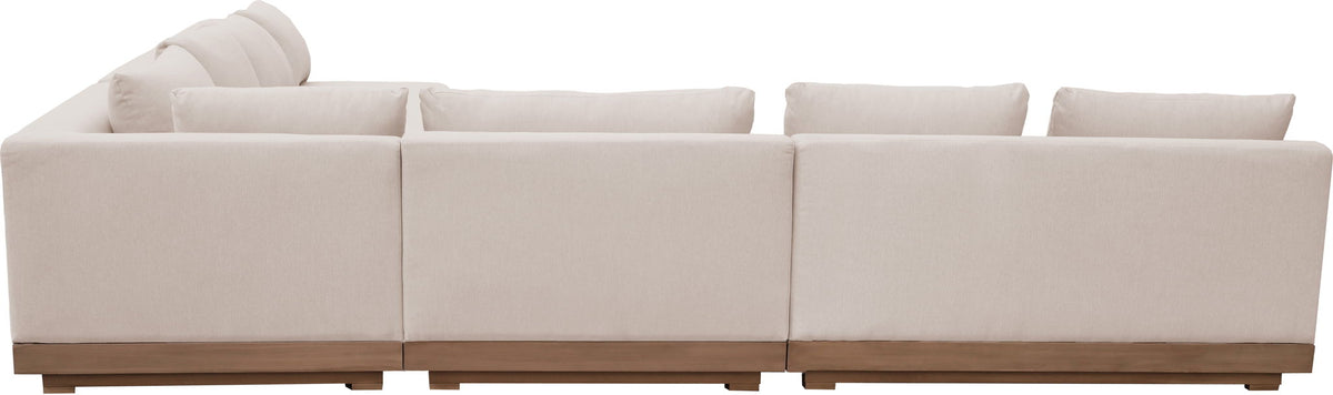 Solace - Olefin Performance Fabric 4 Piece Outdoor Patio Modular Sectional