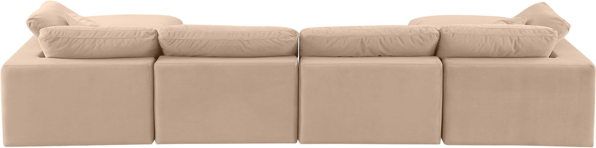 Comfy - 6 Piece Velvet Modular Double Chaise Sectional
