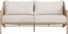 Load image into Gallery viewer, Coastline - Olefin Water Resistant Fabric And Wicker Outdoor Patio Loveseat - Beige
