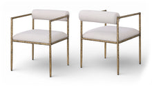 Load image into Gallery viewer, Axis - Linen Textured Beige Fabric Upholstered Dining Chair (Set of 2)
