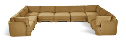 Hammond - Velvet Performance Fabric Upholstered 9 Piece Sectional