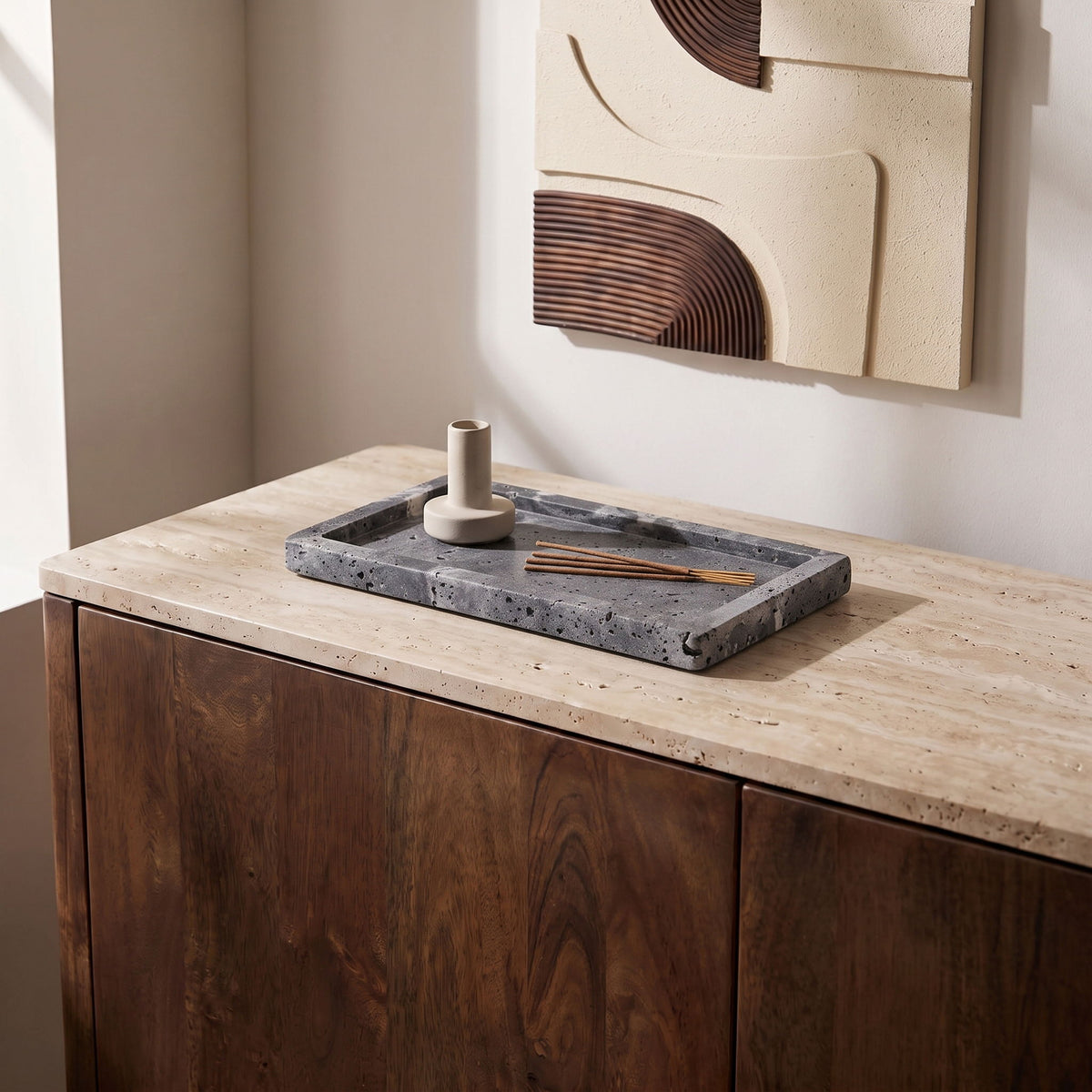 Nolan - Genuine Travertine Tray