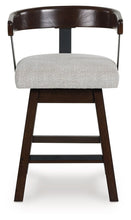 Load image into Gallery viewer, Haddigan - Upholstered Swivel Barstool (Set of 2) - Dark Brown
